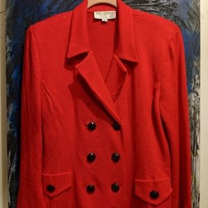 St. John Red Blazer Jacket